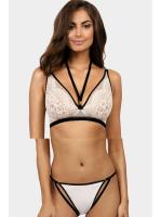 Комплект Ewa Bien Blanche - бюстгальтер с мягкой чашкой без косточек B920 и бразилианки C500 Экри-черный