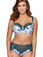 Комплект Ava Frozen Valley - бюстгальтер полумягкий AV 1780 и полные трусики AV 1781 Белый-океан