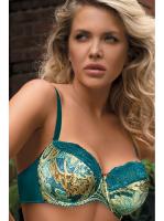 Бюстгальтер полумягкий Kinga Celine BC-622 Изумрудно-золотой
