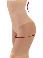 Утягивающие шортики Janira 31121 с высокой талией с сильным давлением и хлопчатобумажной махровой ластовицей Телесный темный