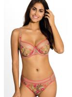 Комплект Ewa Bien Alba - бюстгальтер с мягкой чашкой B103 и бразилианки C322 Капучино-розовый