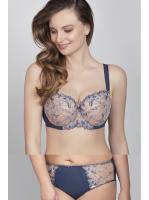 Комплект Samanta Adora - бюстгальтер с мягкой чашкой A122 и полные трусики B400 Сине-бежевый