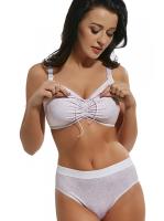 Комплект Kinga Lula - бюстгальтер с мягкой чашкой для кормящих мам BM-593 и полные трусики P-593/3 Нежно-розовый