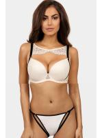 Комплект Ewa Bien Blanche - бюстгальтер push up B214 и бразилианки C500 Экри-черный