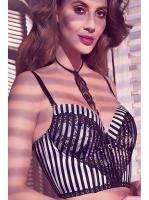 Бюстье push up Kinga Alison C-627 Черно-серебряный