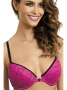 Бюстгальтер push up Kinga Vacanza PU-511 Малиновый с черным || Бюстгальтер push up Kinga Vacanza PU-511 Малиновый с черным