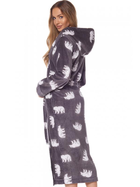 Халат L&L 2126 Winter Графитово-белый