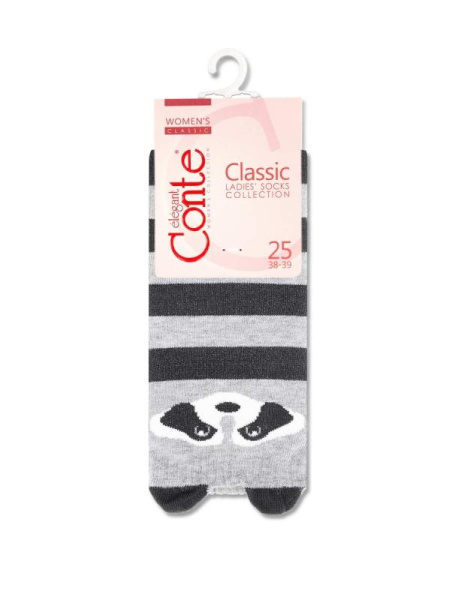 Носки жен. хлопковые Conte CLASSIC 17С-183СП, р.23, 317 серый Носки жен. хлопковые Conte CLASSIC 17С-183СП, р.23, 317 серый