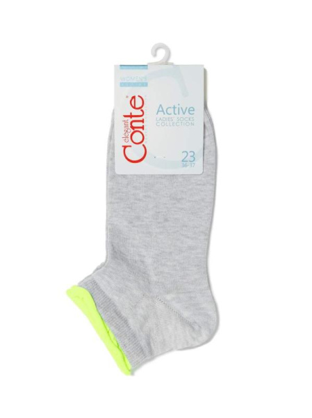 Носки жен. хлопковые Conte ACTIVE (декор. резинка) 12С-32СП, р.23, 035 светло-серый Носки жен. хлопковые Conte ACTIVE (декор. резинка) 12С-32СП, р.23, 035 светло-серый
