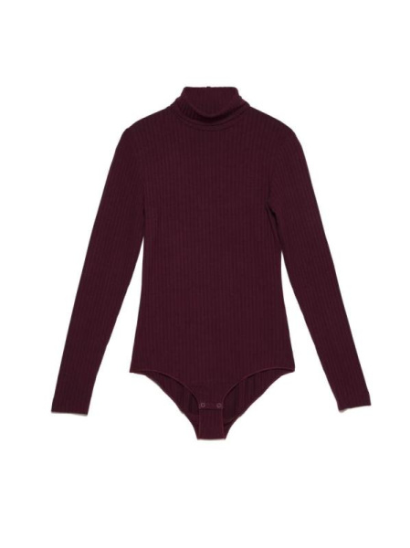 Классическая боди-водолазка в рубчик из вискозы премиального качества LBD 1030 Классическая боди-водолазка в рубчик из вискозы премиального качества LBD 1030