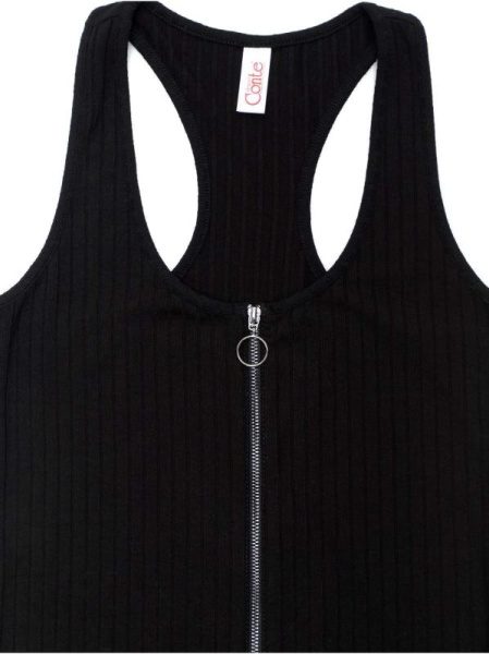 Боди в рубчик с застежкой на молнию LBD 1134