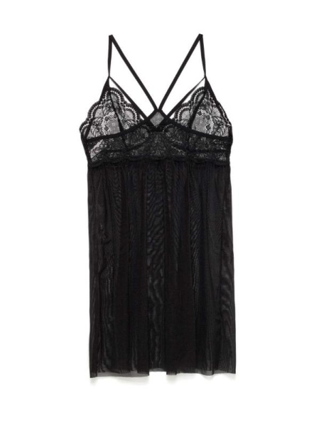 Пеньюар с кружевом и кристаллами Swarovski LHW 1087