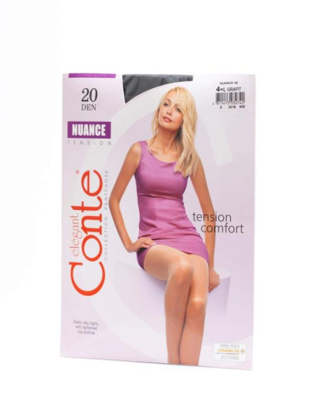 Колготки с шортиками NUANCE Conte 20 Lycra, р.6, Grafit Колготки с шортиками NUANCE Conte 20 Lycra, р.6, Grafit