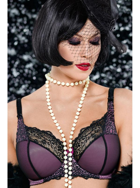 Бюстгальтер полумягкий Ava Mad Women AV 1796 Черно-фиолетовый