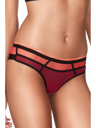 Полные трусики Kinga Volcano P-585/2 Малиново-апельсиновый с черным