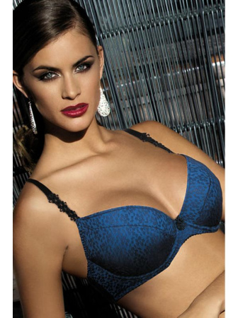 Бюстгальтер push up Kinga Topaz PU-465 Сине-черный