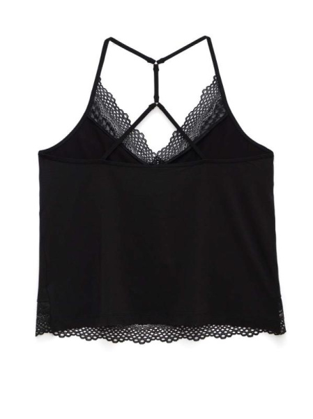 Топ из бамбукового полотна с кружевом COMFORT LOUNGEWEAR LHW 989