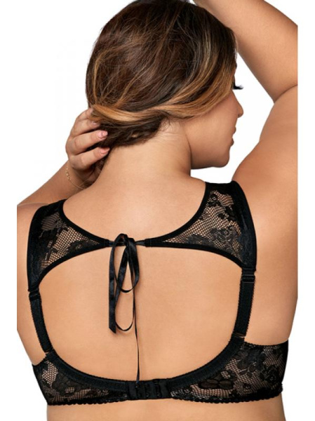 Бюстгальтер балконет Ava Oh My AV 1835 Черно-бежевый