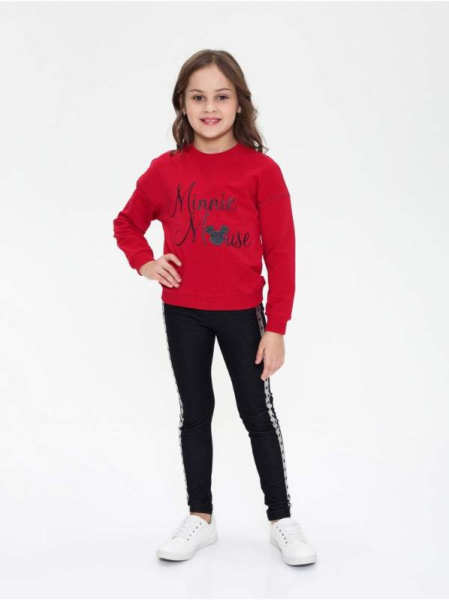 Хлопковый свитшот с мерцающей надписью Disney DD 970