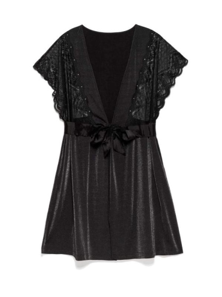 Халат с кружевом и кристаллами Swarovski LHW 1086