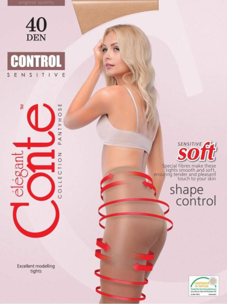 Колготки с утягивающими удлиненными шортиками Control 40 Lycra, р.3, Bronz Колготки с утягивающими удлиненными шортиками Control 40 Lycra, р.3, Bronz