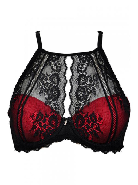 Бюстгальтер push up Dama Kier Emanuelle Черно-красный