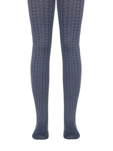 Меланжевые колготки с рельефным рисунком ZLATA, р.158-164, denim Меланжевые колготки с рельефным рисунком ZLATA, р.158-164, denim
