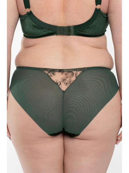 Полные трусики Samanta Ola B400 Изумрудно-телесный