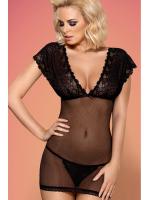 Комплект Obsessive 821-CHE-1 chemise Черный Комплект Obsessive 821-CHE-1 chemise Черный