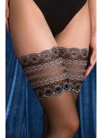 Чулки Gabriella Vilma 20 den с самоудерживающимся кружевом (14 см)  Черно-белый