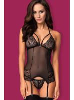 Комплект Obsessive 838-COR-1 corset  Черный
