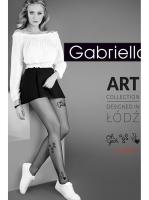 Колготки Gabriella Lippy 20 den без трусиковой части Черно-красный