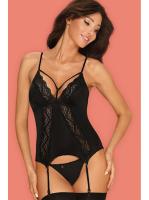 Комплект Obsessive Diyosa corset  Черный