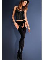 Чулки с поясом Gabriella Strip Panty Microfibre 60 den Черный