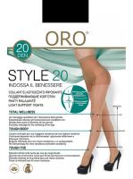 Колготки ORO Style 20 den с уплотненными шортиками и профилактическим массажем Черный
