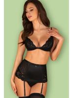 Комплект Obsessive Blanita garter belt set Черный