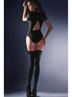 Чулки Gabriella Alva Microfibre 60 den с самоудерживающимся кружевом (7 см)  Черный