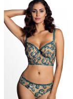 Комплект Ewa Bien Majuna - бюстье с мягкой чашкой P104 и бразилианки C511 Телесно-изумрудный