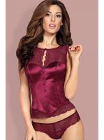 Комплект Obsessive Miamor corset  Бордо