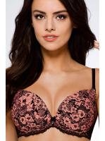 Бюстгальтер push up Ava Brigitte AV 1444 Черно-кораловый Бюстгальтер push up Ava Brigitte AV 1444 Черно-кораловый