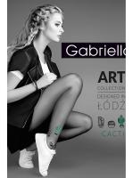 Колготки Gabriella Cacti 20 den без трусиковой части Черно-зеленый