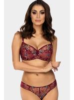 Комплект Ewa Bien Sansa - бюстгальтер с мягкой чашкой B103 и бразилианки C322 Бордо-золотой