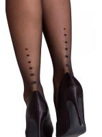 Колготки Gabriella Missy Lurex 20 den без трусиковой части Черно-серебряный