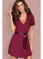 Комплект Obsessive Miamor robe  Бордо