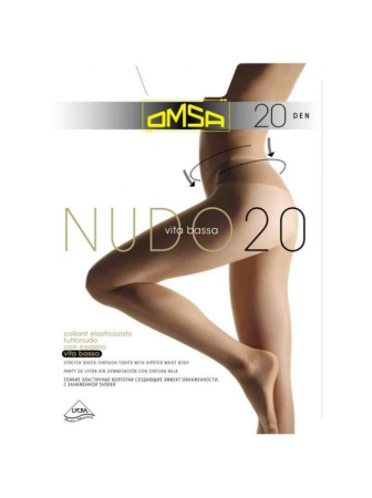 Колготки с заниженной талией OMSA Nudo 20 vita bassa, 2, camoscio(тёмный загар)