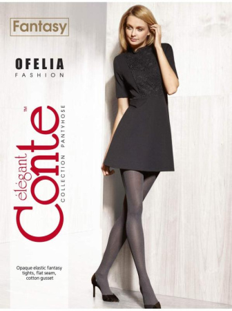 Щільні меланжеві колготки OFELIA Lycra, р. 4, grey