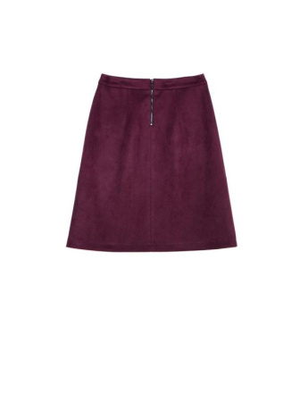 Замшевая юбка А-силуэта c рельефными линиями DESIRE || Спідниця жін. CE DESIRE, р.164-98, grape wine