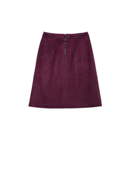 Замшевая юбка А-силуэта c рельефными линиями DESIRE