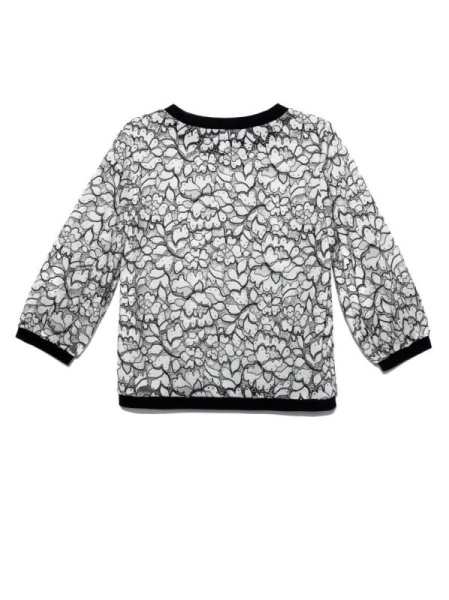 Кружевной джемпер с объемными рукавами LD 904