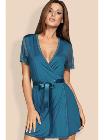Комплект Obsessive Miamor robe  Бирюза